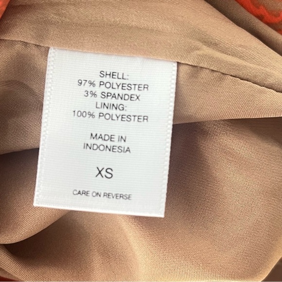 NWT NY&Co Sleeveless Orange and Tan Shift Dress Size XS Fully Lined - Picture 6 of 6